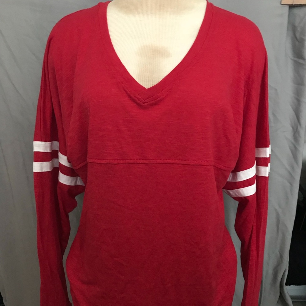 Red falcons blouse